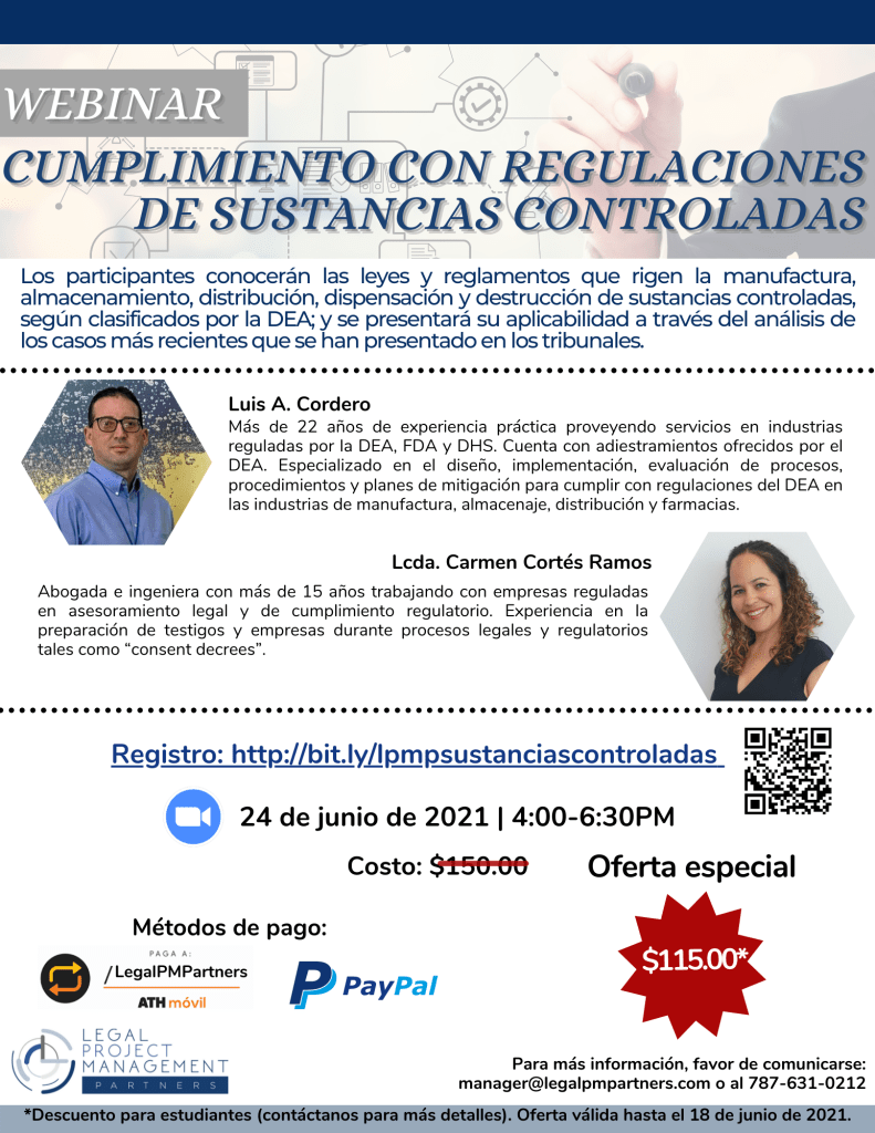 Controlled substances compliance webinar