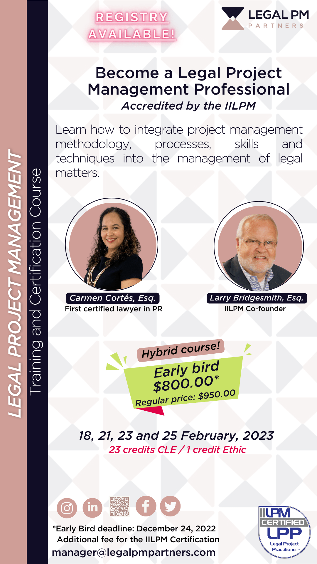Legal Project Management training and certification course