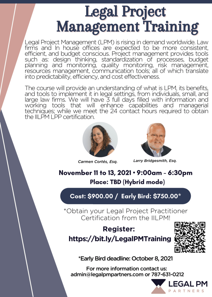 Legal Project Management training webinar