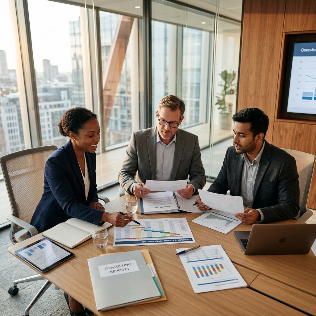 Legal Project Management Partners team of consultants collaborating on regulatory planning